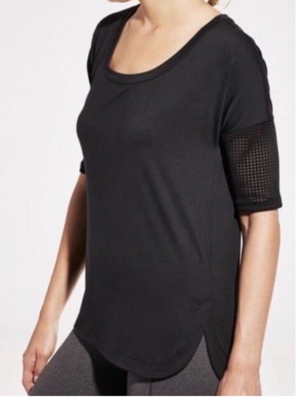 CALIA by Carrie Underwood Limited Edition Black Mesh Sleeve Top - Picture 6 of 6